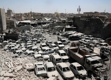 نمایی از تخریب شهر موصل در عراق