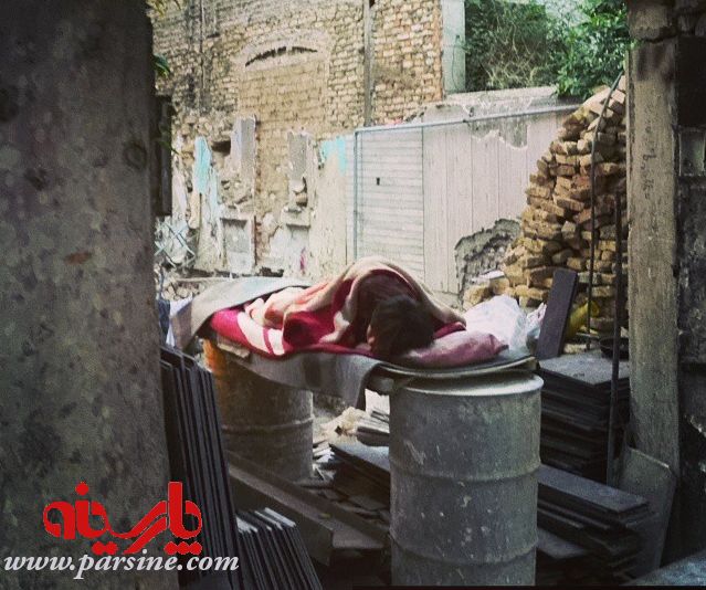 خوابگاه یک کارگر افغانی/تهران
