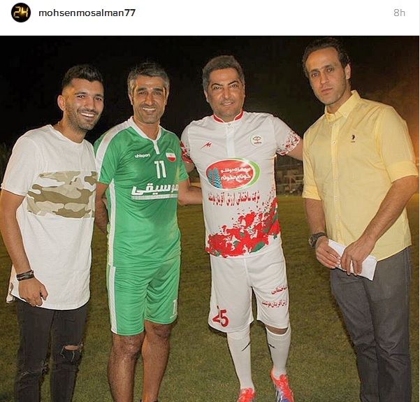 عکسی از محسن مسلمان در کنار علی کریمی