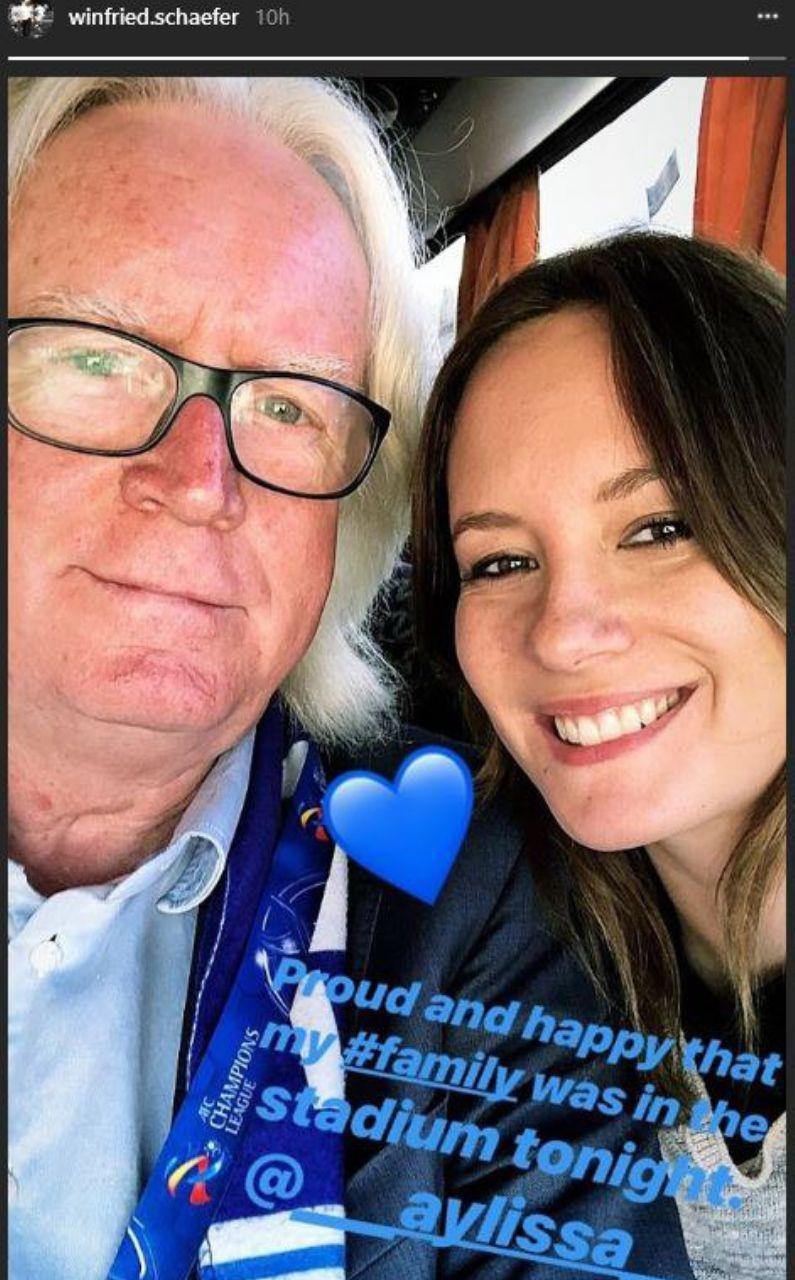 عکس سلفی شفر و دخترش پس از تساوی در امارات