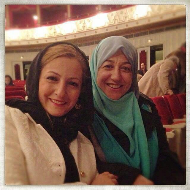 شقایق دهقان و همسر دکتر ظریف در یک عکس