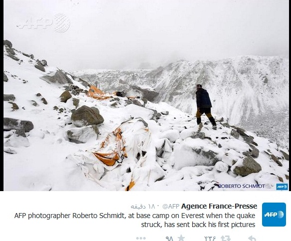 کمپ اصلی اورست بعد از زلزله (عکس)