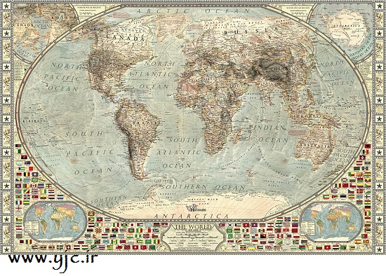 نقشه کره زمین در دوران عصر یخبندان/عکس