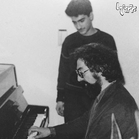 شجریان پسر در کنار پرویز مشکاتیان/عکس