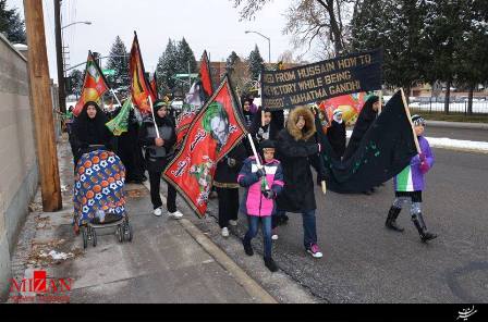 پیاده‌روی اربعین در امریکا + عکس
