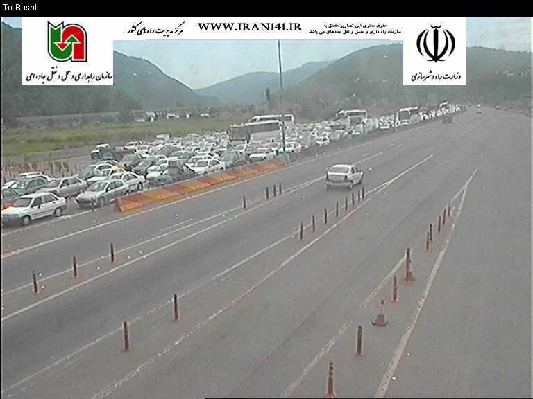 ترافیک فوق سنگین آزادراه رشت - قزوین/ عکس