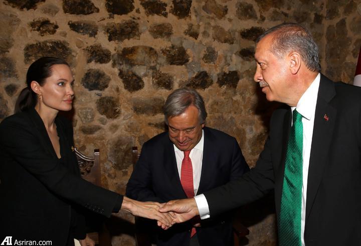 دیدار آنجلینا جولی با اردوغان (+عکس)