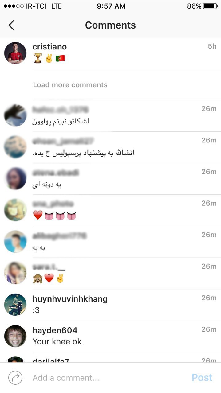 خوشمزگی کاربران ایرانی برای رونالدو+ عکس