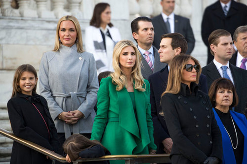 خانواده ترامپ در آیین گورستان آرلینگتون