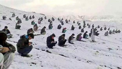 تصاویری از کنکور در برف