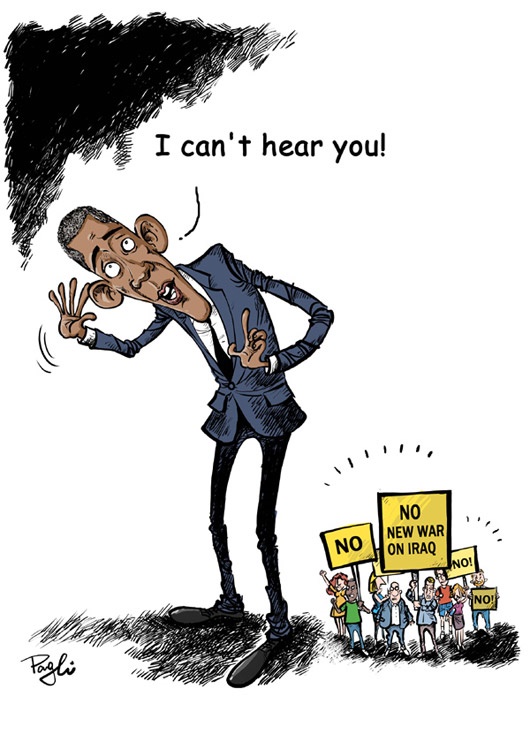 کاریکاتور/ اوباما نمی‌شنود!