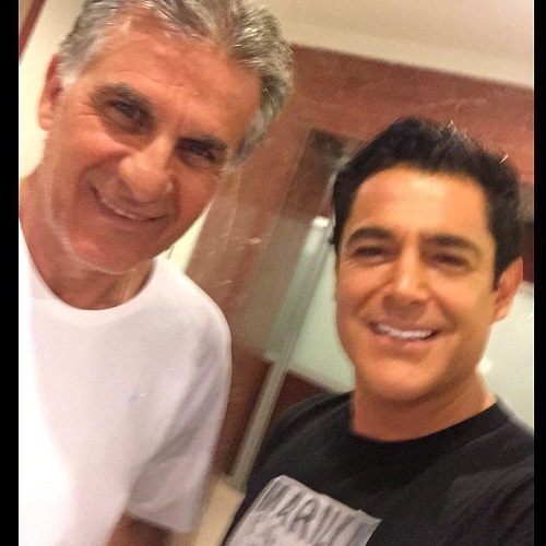 گلزار در کنار کی روش/عکس