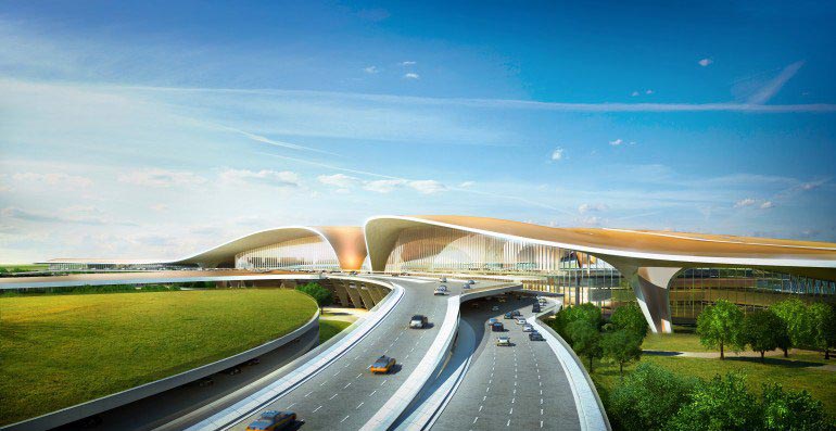 طراحی زیبای بزرگترین فرودگاه جهان +عکس