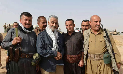 سردار سلیمانی و پیشمرگه های کرد/ عکس