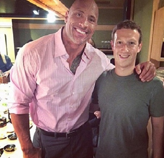 عکسی از مالک فیسبوک در کنار غول سینمای اکشن هالیوود