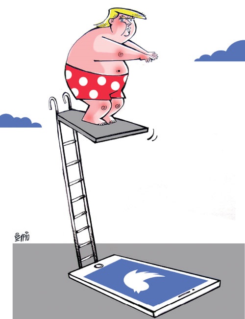 ترامپ آماده شیرجه زدن!