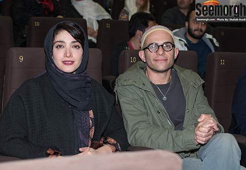 بابک حمیدیان و همسرش مینا ساداتی در اکران فیلم لاک قرمز در پردیس کوروش