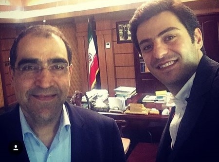 سلفی جالب علی ضیا با وزیربهداشت/ عکس