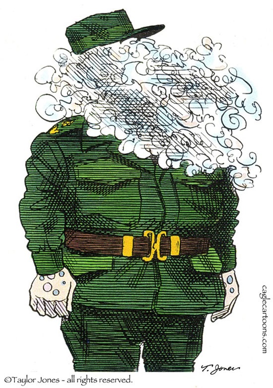 فیدل کاسترو با دود!/کاریکاتور