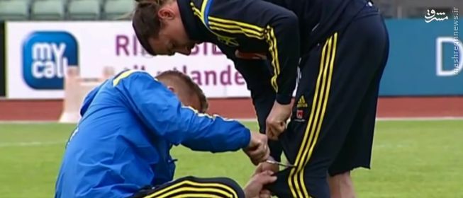 عکس/ حرکت عجیب ایبرا در تمرین