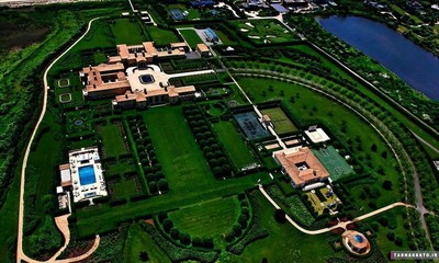 خانه ی Fairfield Pond قیمت 198 میليون دلار مساحت این خانه ی زیبا 20116.8 متر مربع است. زمین بسکتبال و سالن بولینگ از جمله مواردی است که در این خانه دیده می شود.