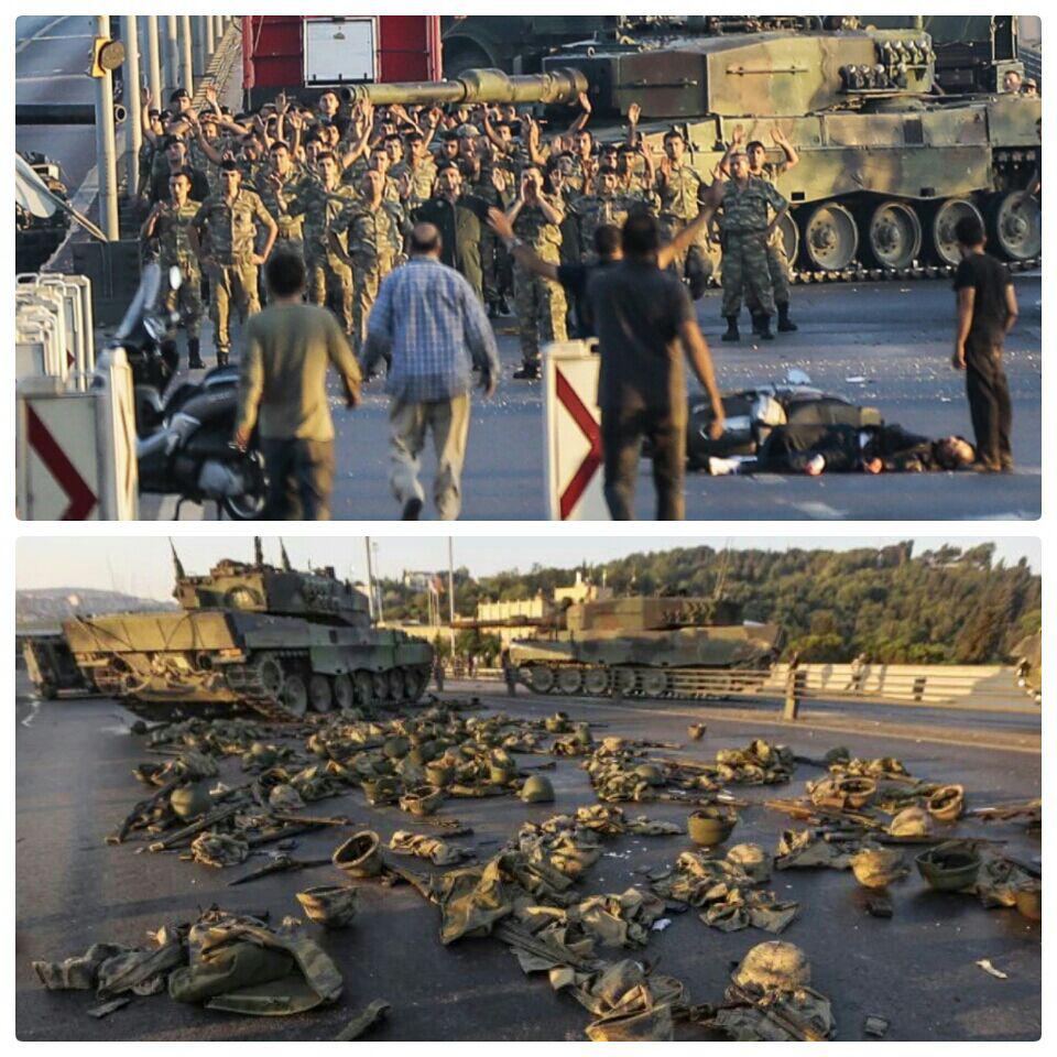 لحظه‌ای که سربازان ارتش خود را تسلیم کردند/عکس