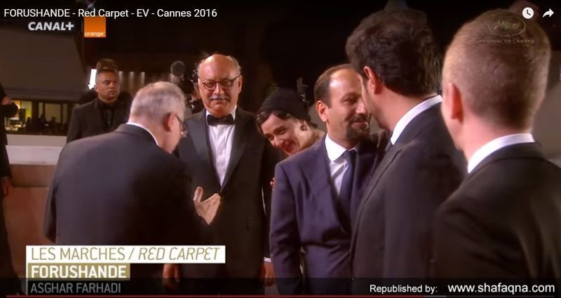 ادای احترام ترانه علیدوستی بدون دست دادن در کن +تصاویر