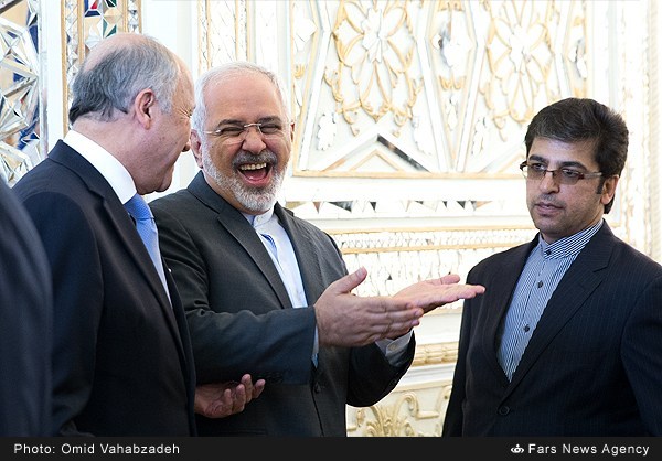 قهقهه ظریف در کنار فابیوس/عکس