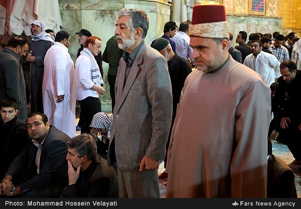 حداد عادل در حرم امام علی/ عکس
