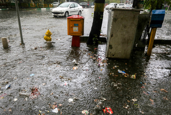 (تصاویر) بارش شدید باران در تهران
