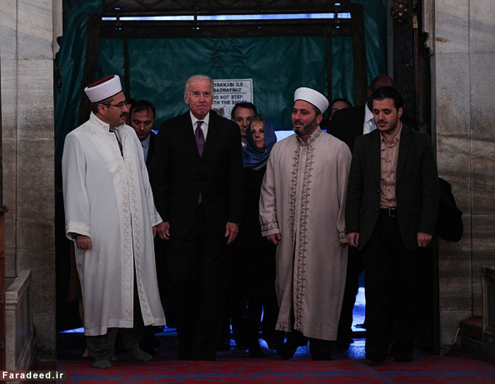 تصاویر/ جو بایدن و همسرش در مسجد