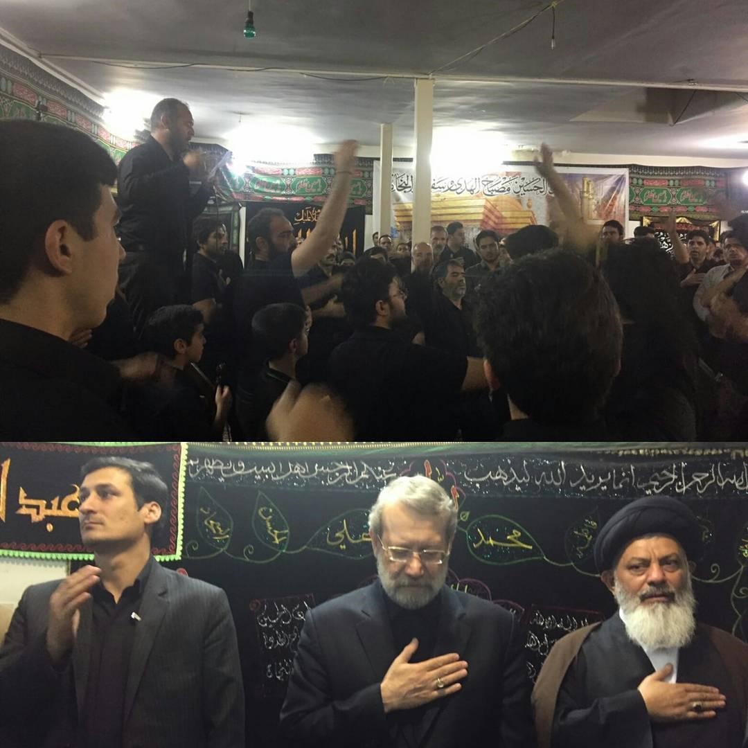علی لاریجانی در جمع عزاداران امام حسین(ع)/عکس