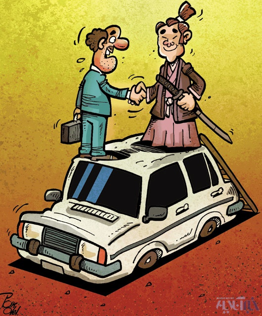 کاریکاتور/ سامورایی‌ها در تهران!