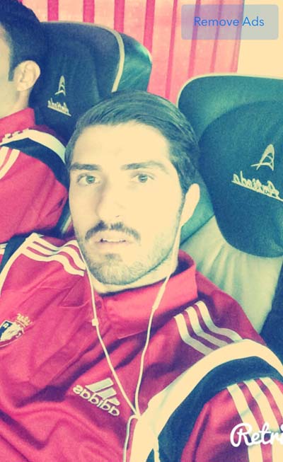 سلفي انصاري‌فرد در اتوبوس اوساسونا (عکس)