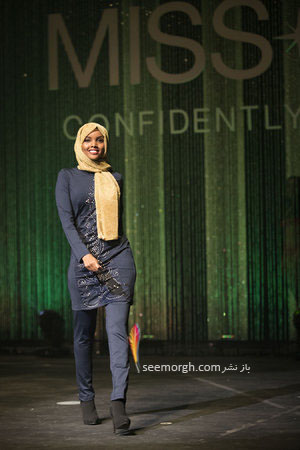 حضور حلیمه ایدن با حجاب اسلامی در مراسم انتخاب دختر شایسته آمریکا 2