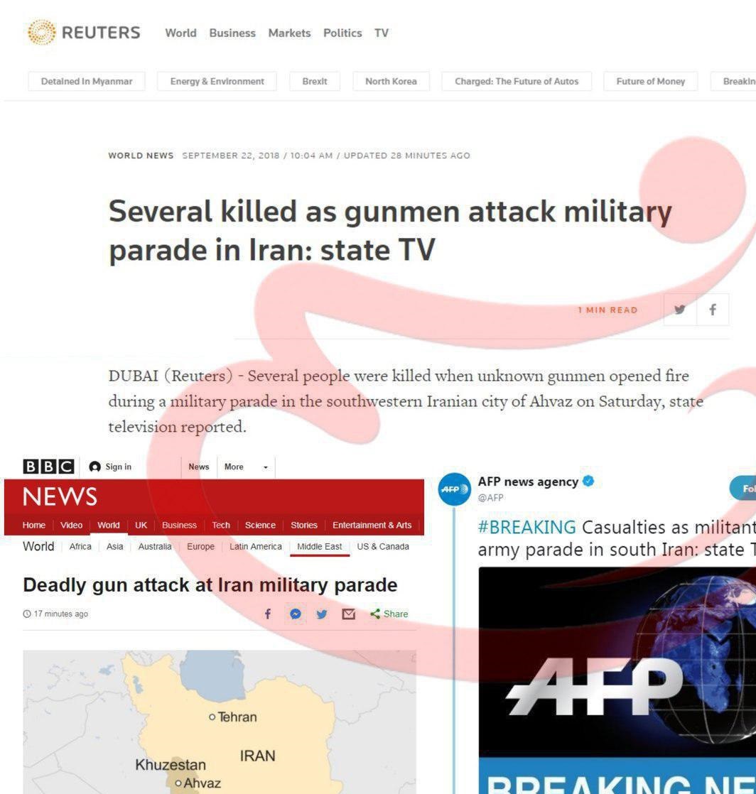 واکنش رسانه های غربی به حمله تروریستی در اهواز