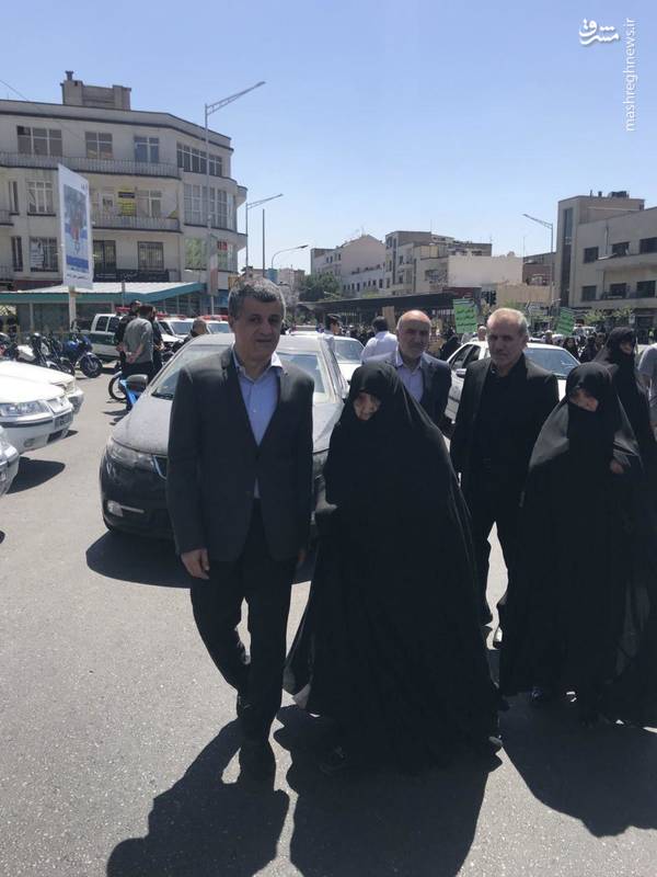 عکس/ همسر و فرزند هاشمی رفسنجانی در راهپیمایی
