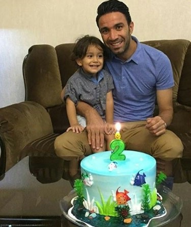 جواد نکونام در جشن تولد دو سالگی پسرش/عکس