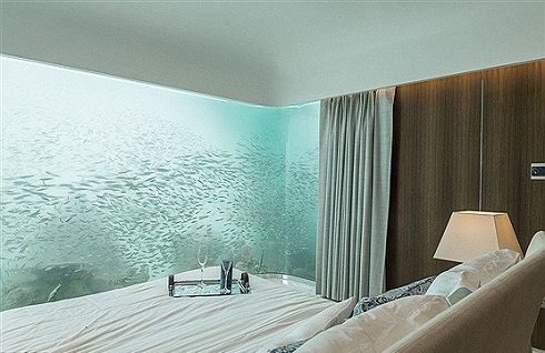 تصویری از ویلای مسی در زیر آب