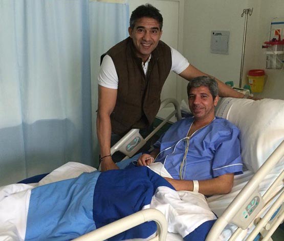 عابدزاده بر بالین مجتبی محرمی/عکس