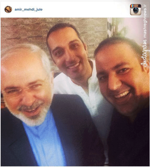 سلفی طنزپردازها با محمدجواد ظریف / عکس