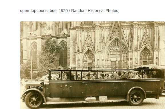 اتوبوس توریستی در قرن نوزدهم/عکس