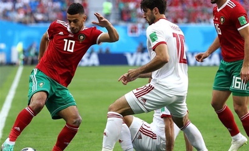 تساوی ایران و مراکش در پایان نیمه نخست/ آزمون بهترین موقعیت ایران را از دست داد