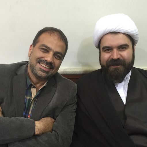 مازیار ناظمی در کنار نوه امام/ عکس