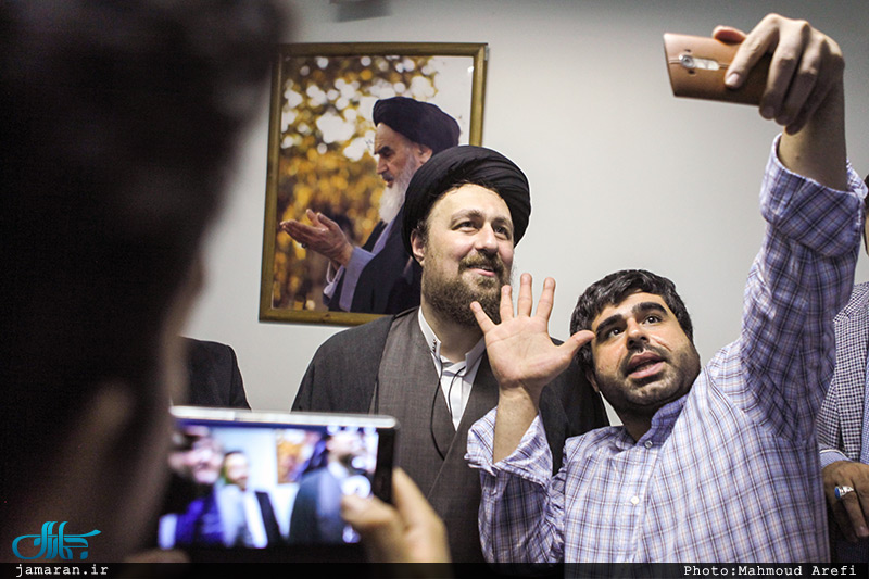 سلفی جالب امیر نوری با سید حسن خمینی/ عکس