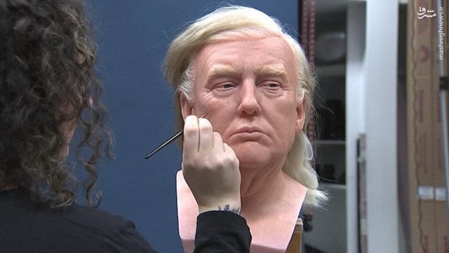 ساخت مجسمه‌ای حیرت انگیز از ترامپ/عکس