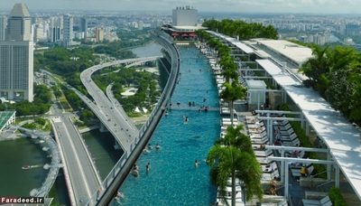 استخر این‌فینتی - میهمانان هتل می‌توانند از این استخر استفاده کنند. استخر این‌فینتی در ارتفاع 200 متری از سطح زمین قرار دارد که آن را به مرتفع‌ترین استخر جهان تبدیل کرده است. گفتنی است که طول این استخر سه برابر طول استخر بازی‌های المپیک است. معمار آن می‌گوید که استخر این‌فینتی بهترین استخر شهر است.