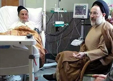 عیادت سیدمحمد خاتمی از آیت‌الله صانعی /عکس