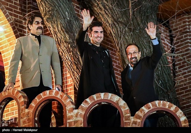 شهرام ناظری و پسرش در کنار اصغر فرهادی/عکس