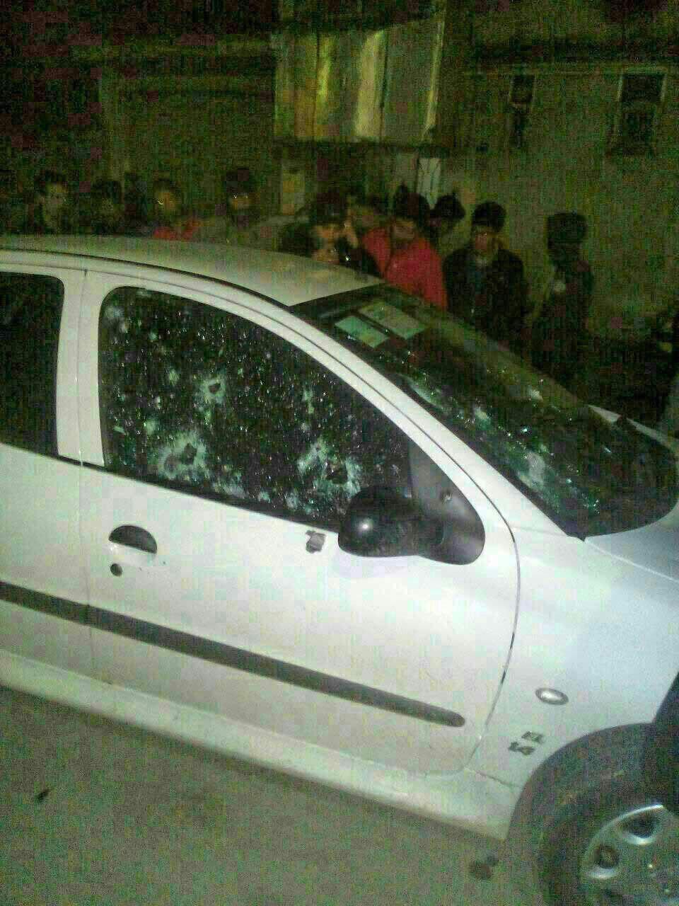 ماشین ملی پوش کشتی گلوله باران شد(+عکس)